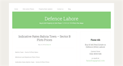 Desktop Screenshot of defencelahore.com